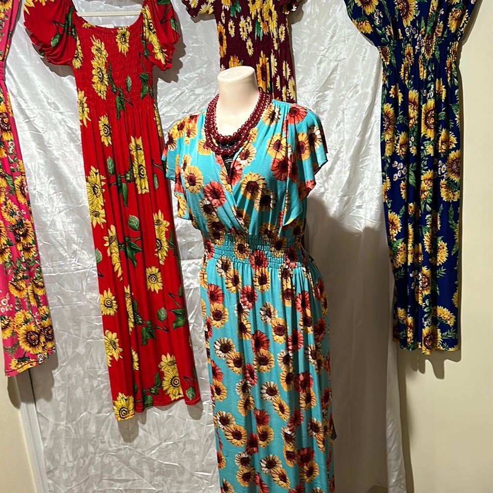 Flower dress multi color